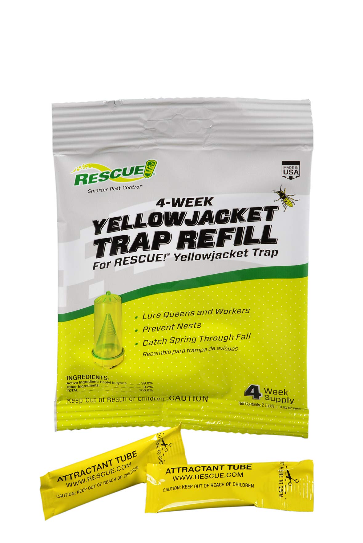 RESCUE! Yellowjacket trap assembly with attractant for easy yard setup.