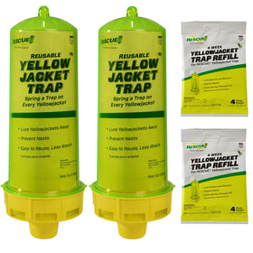 RESCUE! Yellowjacket Trap front view shows compact, reusable design for backyard protection.