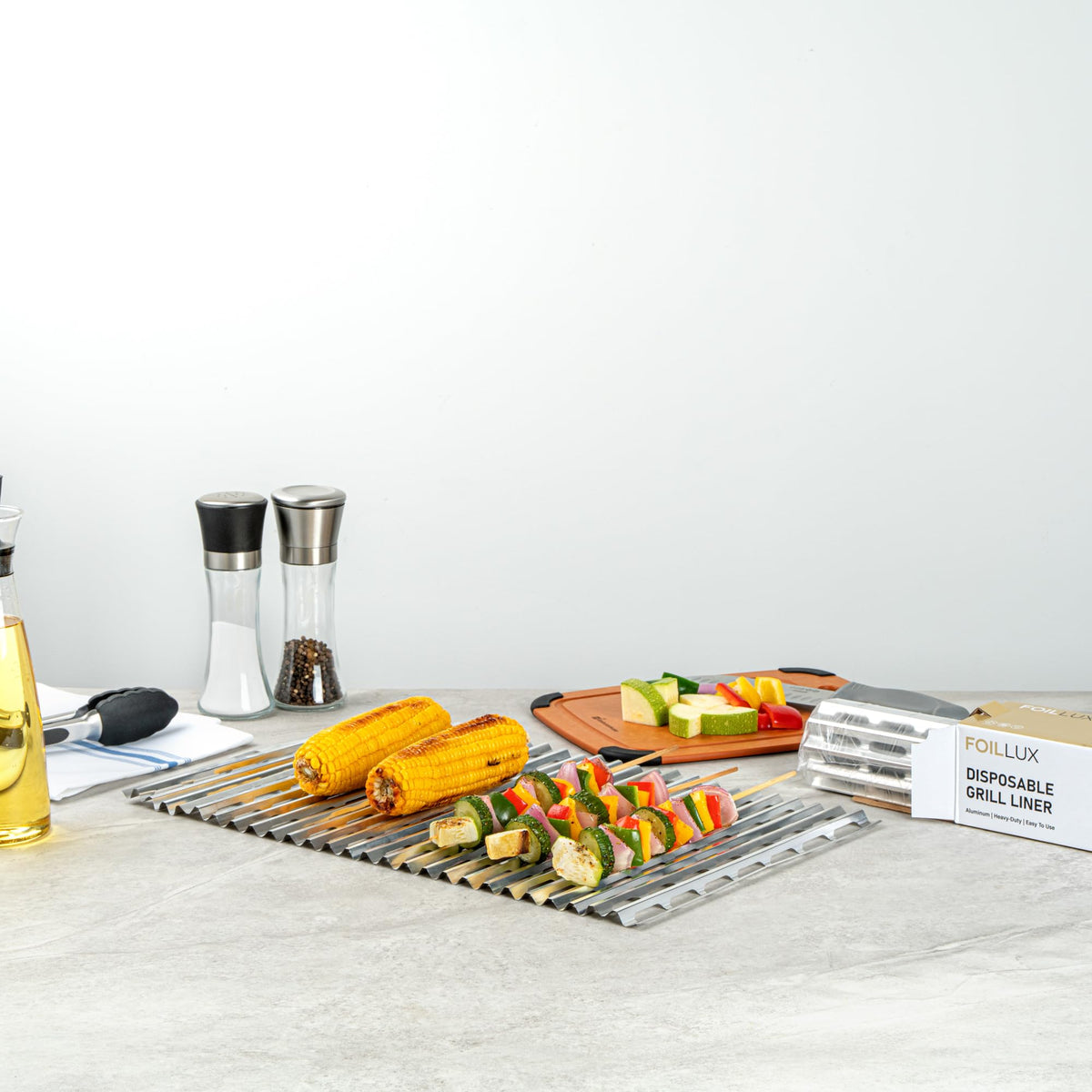 Restaurantware Foil Lux non-stick liner simplifies cleanup after grills.