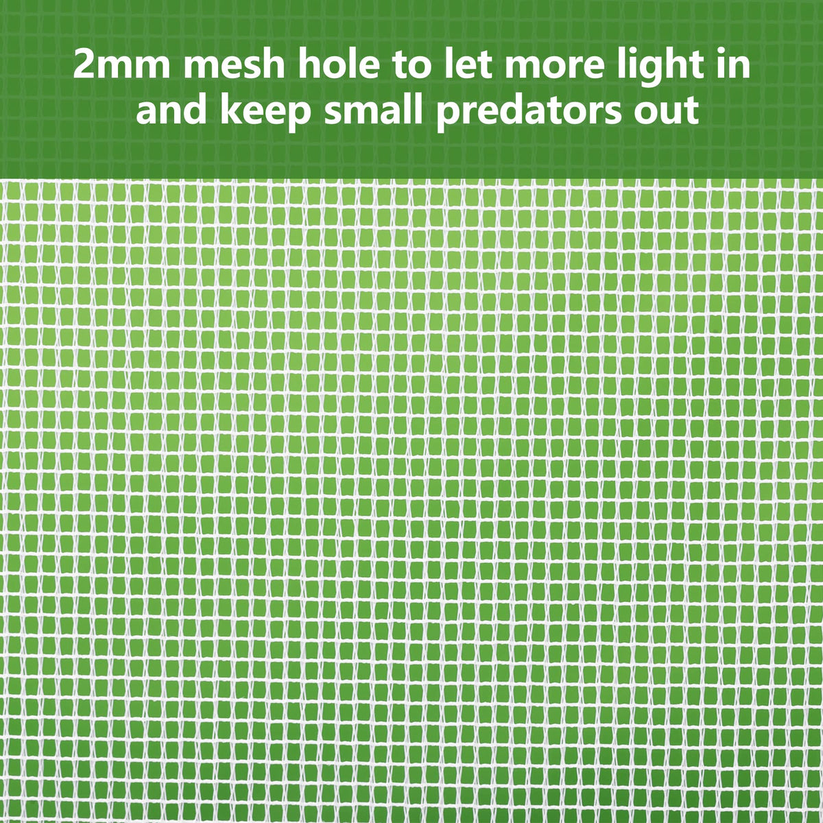 RESTCLOUD 2mm mesh close-up showing light passage and pest barrier.