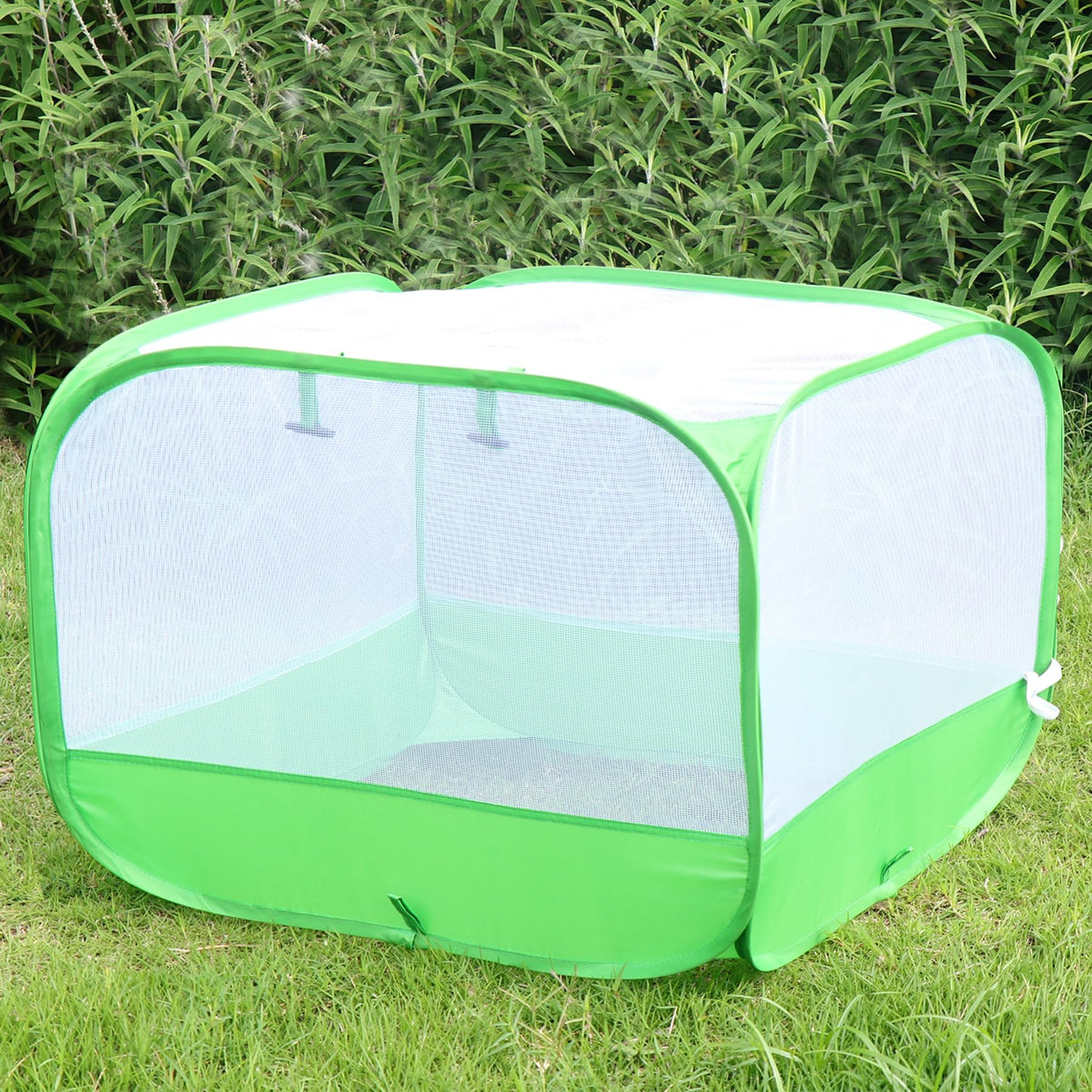 RESTCLOUD pop-up garden cage with white and green frame for fast pest protection
