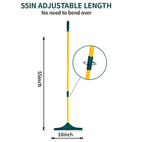 The Restick turf rake in use on green grass clears debris efficiently.