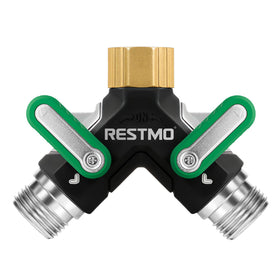 Restmo 2-way splitter with full-metal body for durable outdoor use