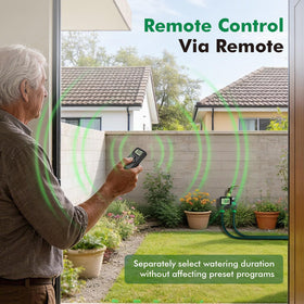 Restmo two-zone irrigation control allows independent scheduling