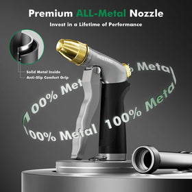 Restmo brass nozzle head showing precise spray pattern control for versatile cleaning.