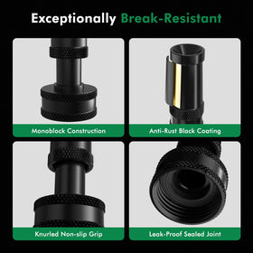 Restmo brass twist nozzle closeup with mist spray for gentle cooling.