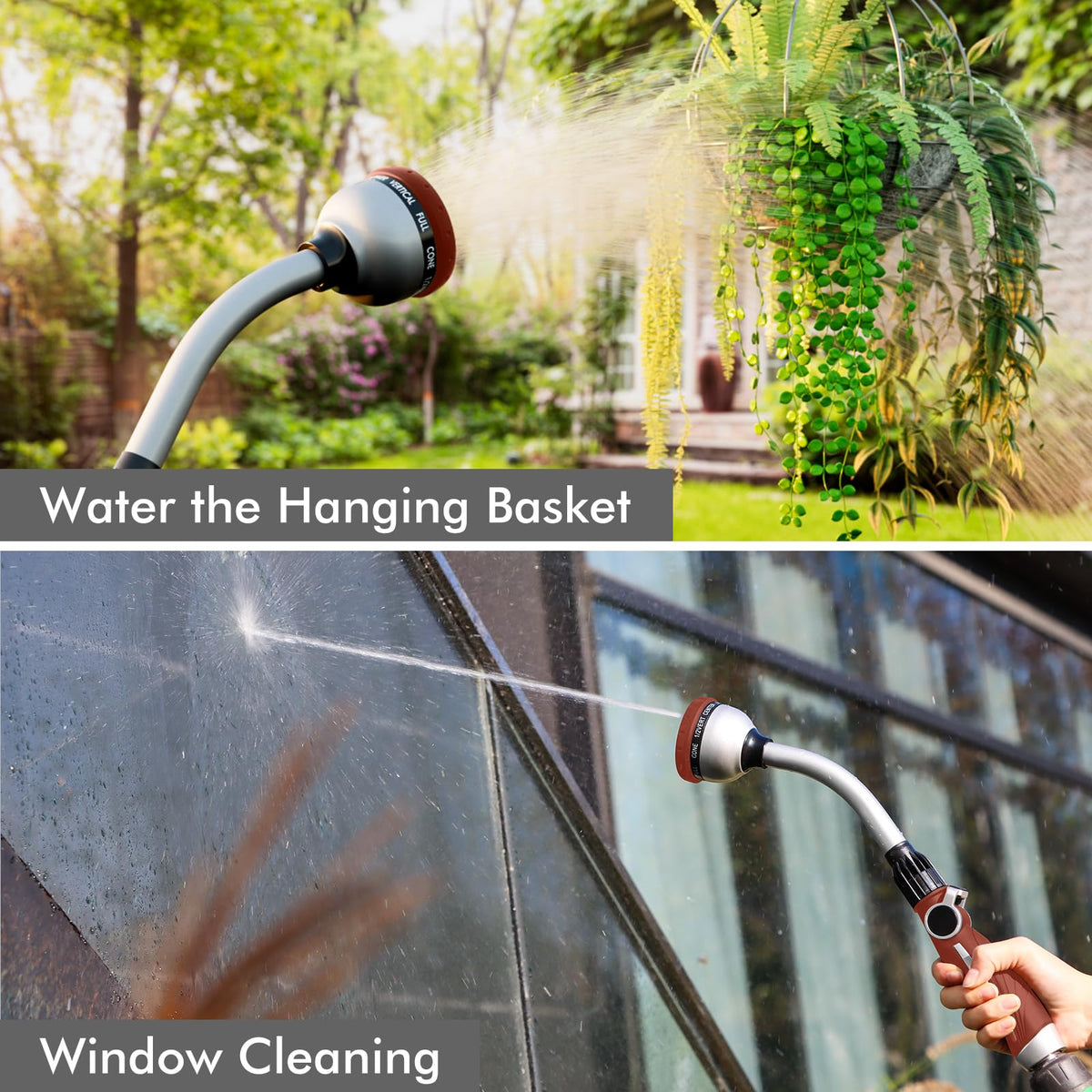 Restmo bronze-coated wand delivers durability in outdoor conditions.