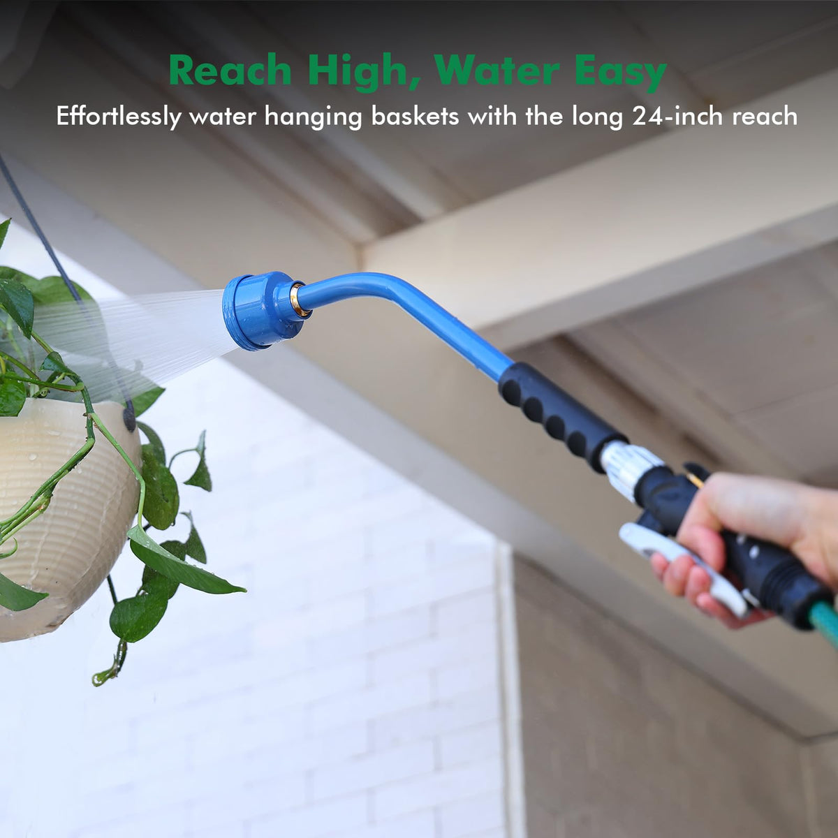 RESTMO dual ergonomic grips offer comfortable control during extended watering tasks.
