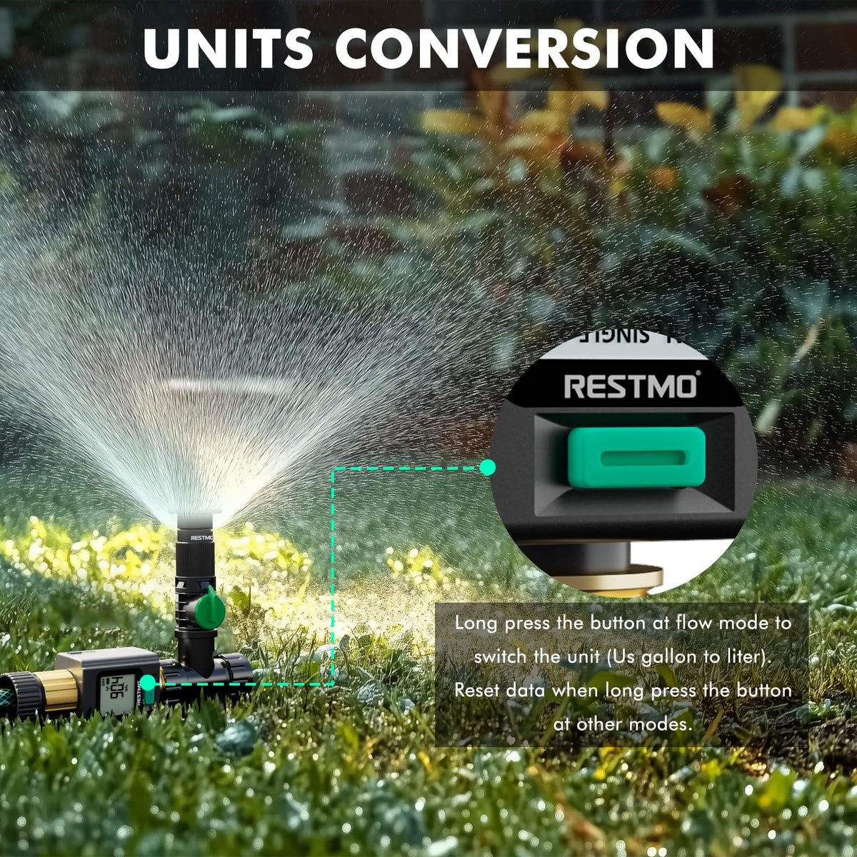 Restmo durable brass fittings resist corrosion for outdoor life.