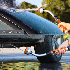Restmo ergonomic handle reduces hand fatigue during extended watering sessions.