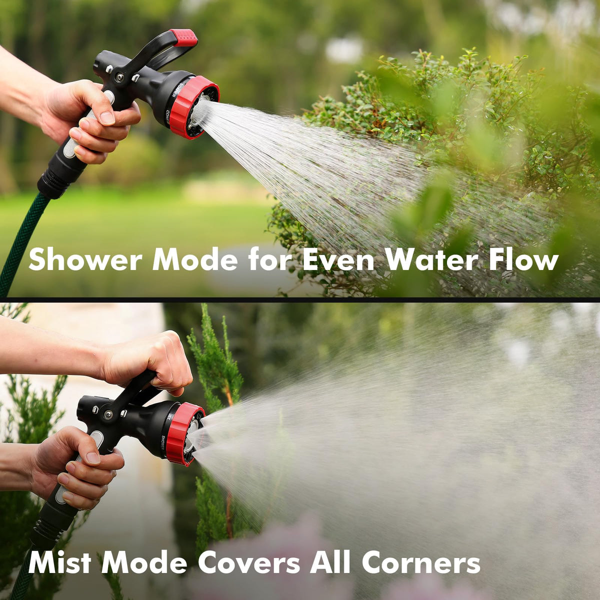 Restmo ergonomic non-slip grip supports secure operation in wet conditions.