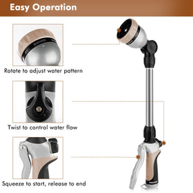 Restmo flow-control knob adjusts pressure for delicate baskets or tough grime.