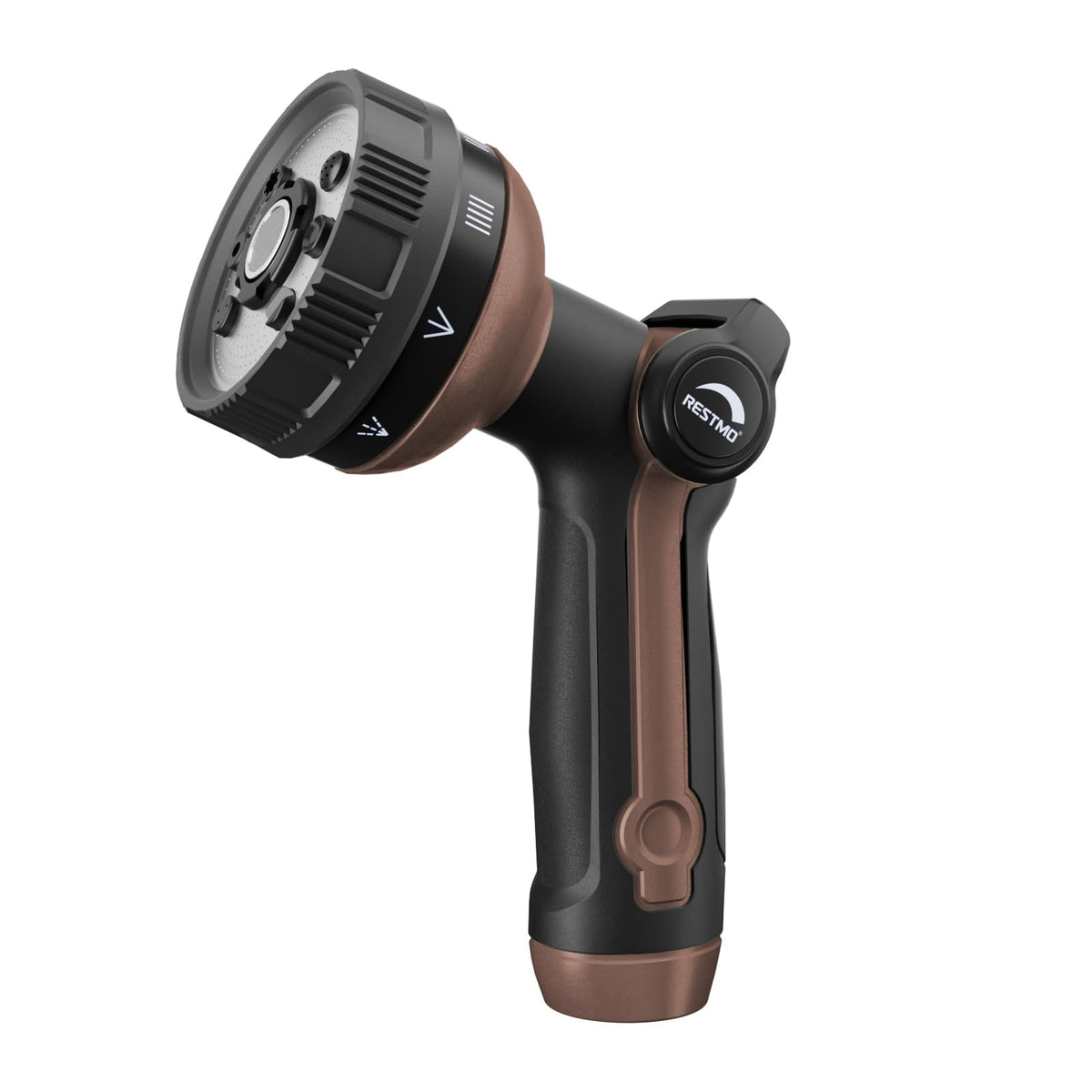 Restmo full shower nozzle with ergonomic grip for easy watering control