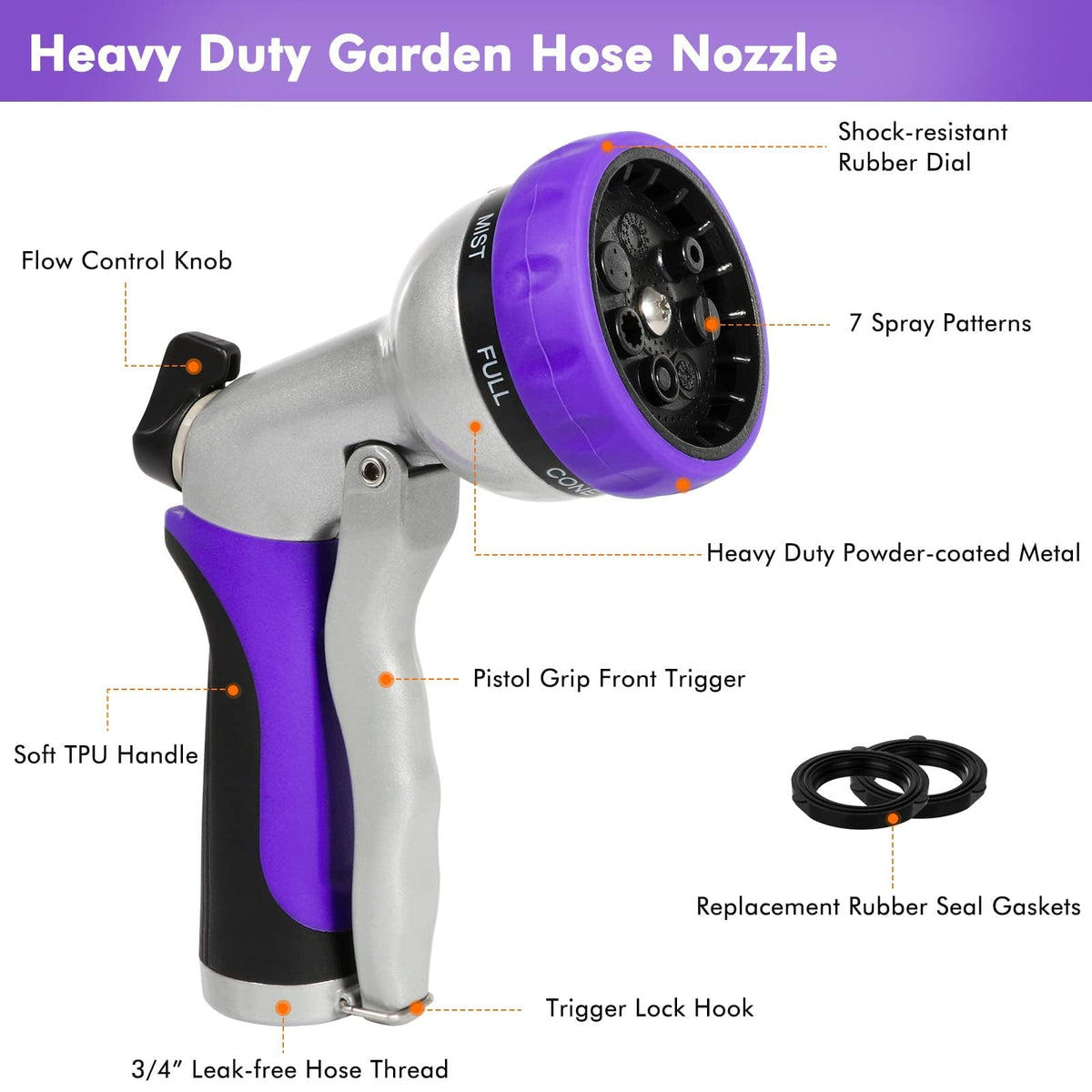 Restmo nozzle ergonomic grip keeps hands comfortable during extended watering sessions
