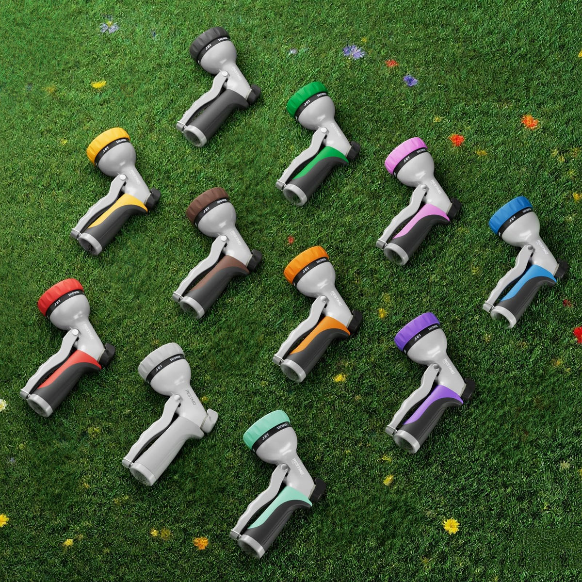Restmo nozzle-orange-color helps quick identification and bright workspace.