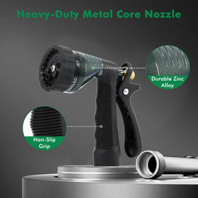 Restmo nozzle soaker mode provides gentle, splash-free plant care.