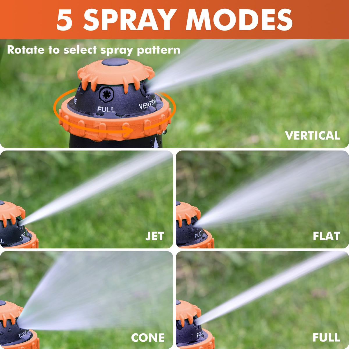 Restmo Gear Drive Sprinkler full pattern covers large lawn areas efficiently.