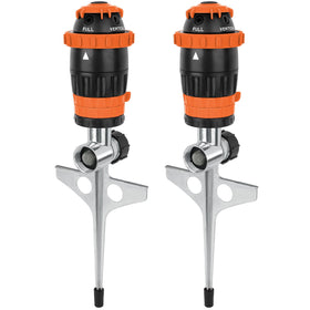 Restmo Gear Drive Sprinkler with metal spike base ensures stable lawn irrigation.