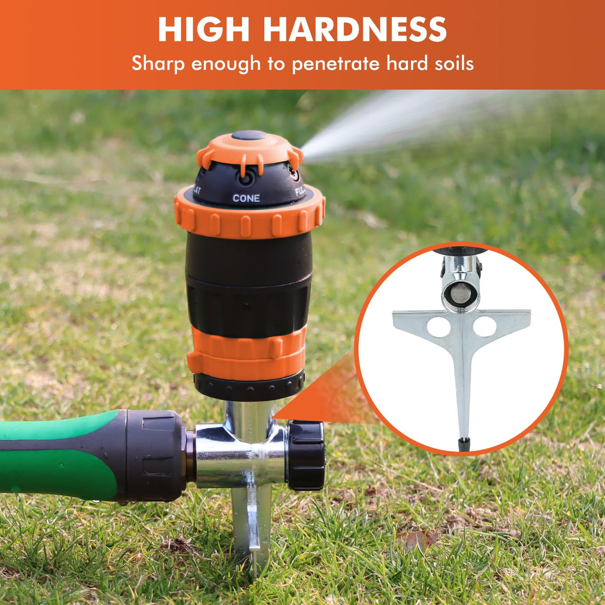 Restmo Gear Drive Sprinkler multiple-unit series connection enables scalable irrigation.