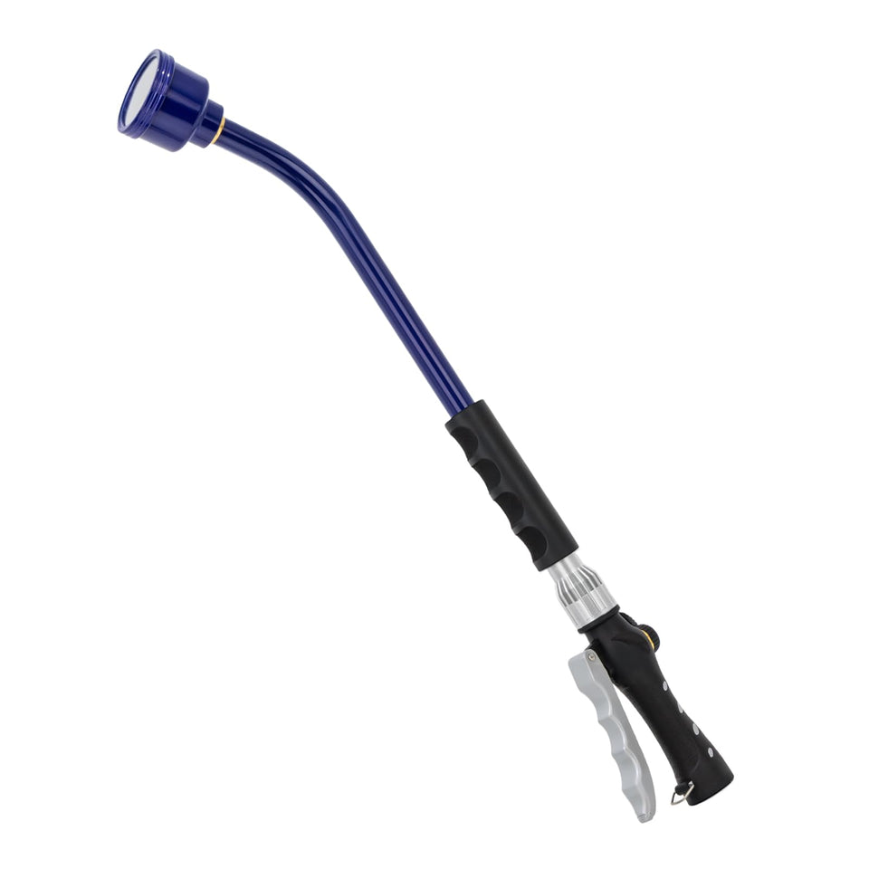 RESTMO heavy-duty 24-inch wand with pearlescent finish provides durable reach for tall planters.