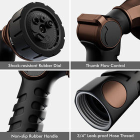 Restmo hose nozzle cone pattern for targeted irrigation
