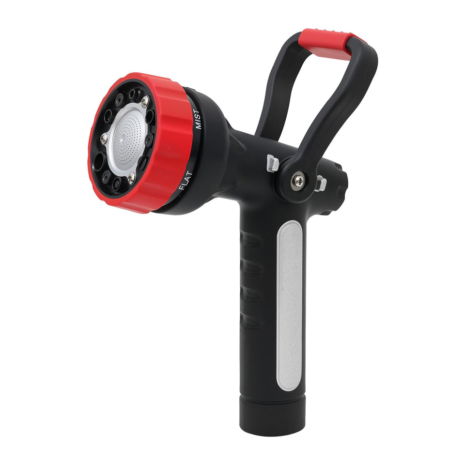 Restmo heavy-duty hose nozzle front view for durable watering and quick adjustments.