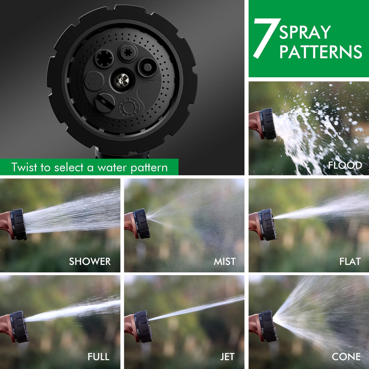 Restmo hose nozzle full pattern for broad coverage