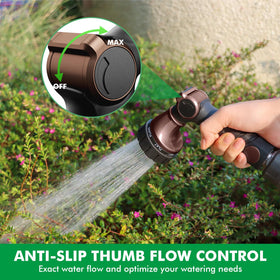 Restmo hose nozzle shower pattern for gentle plant watering