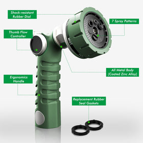 Restmo hose nozzle in shower pattern for gentle plant care