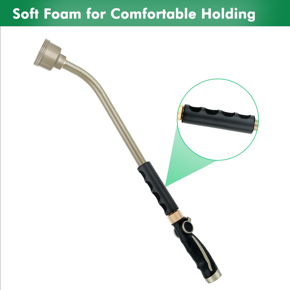 Restmo heavy-duty metal watering wand resists drops with durable materials