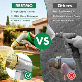 Restmo powerful water flow delivers up to 2.17 gal/min for fast tasks.
