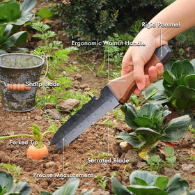 Restmo hori hori depth gauge aids accurate planting depth in beds and rows
