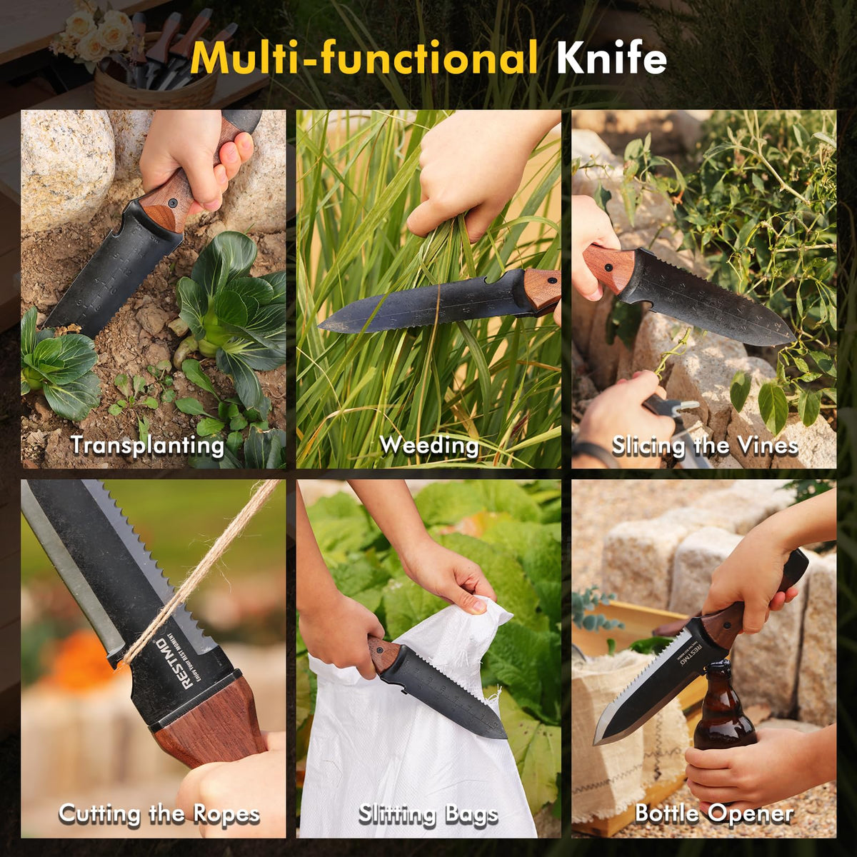 Restmo Hori Hori full-tang construction for durable garden use