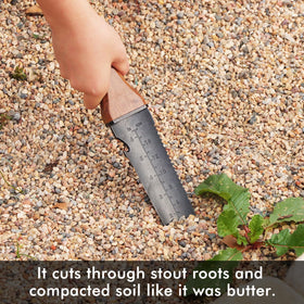 Restmo hori hori serrated edge handles tough root cutting for robust garden work