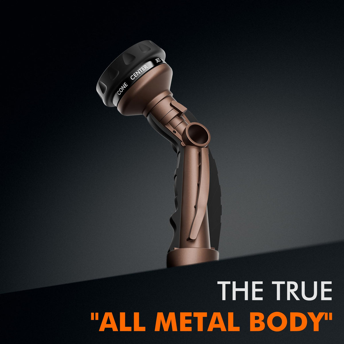 Restmo bronze-painted metal construction resists drops and daily wear.