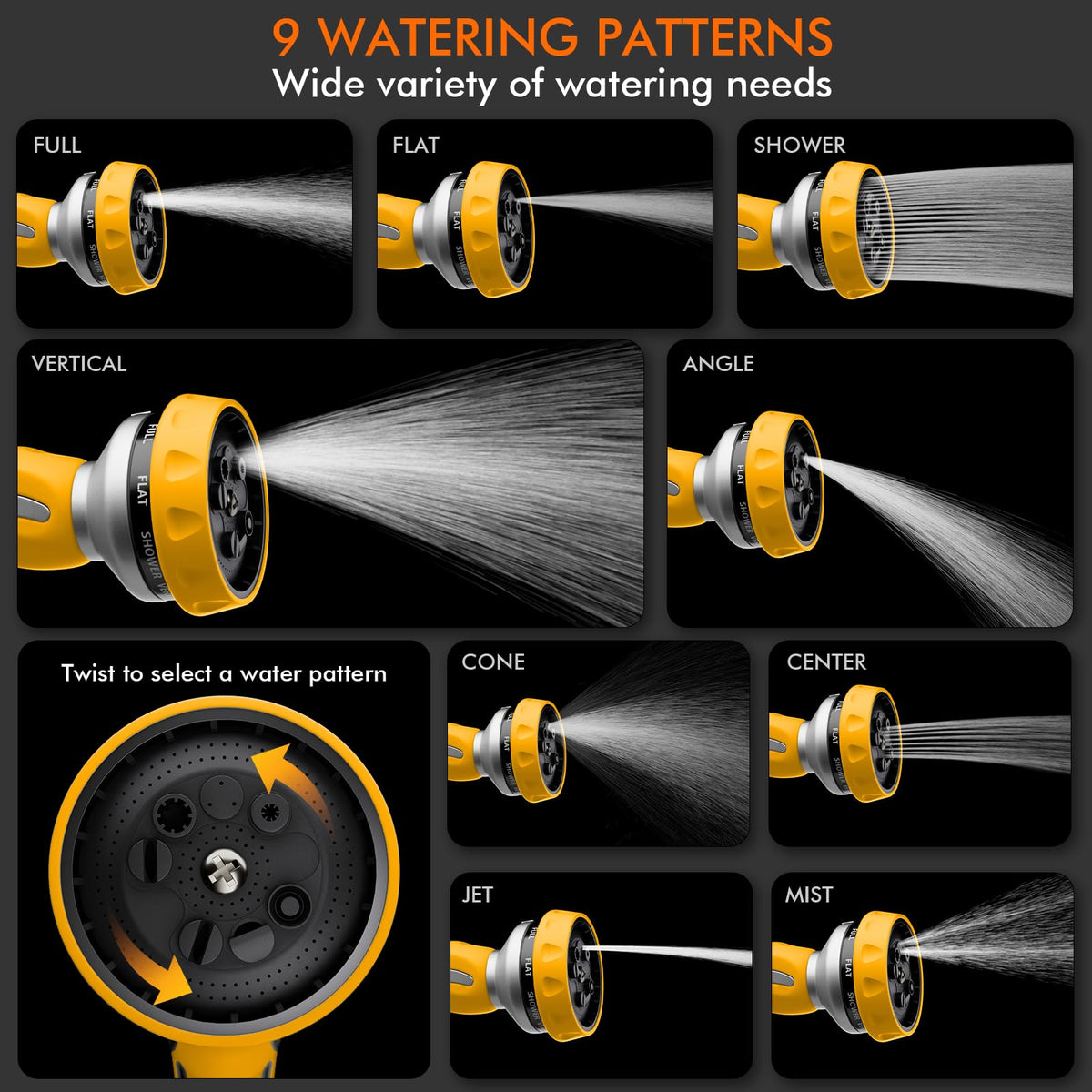 Restmo ergonomic grip reduces hand fatigue during garden watering