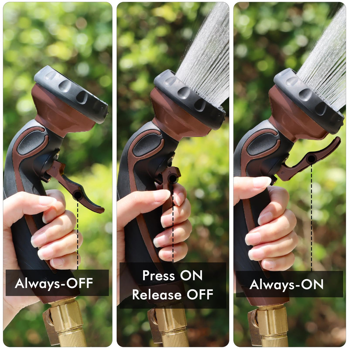 RESTMO hose nozzle ergonomic handle reduces hand fatigue in extended watering sessions