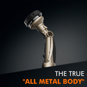 Restmo hose nozzle ergonomic handle reduces hand fatigue during watering.
