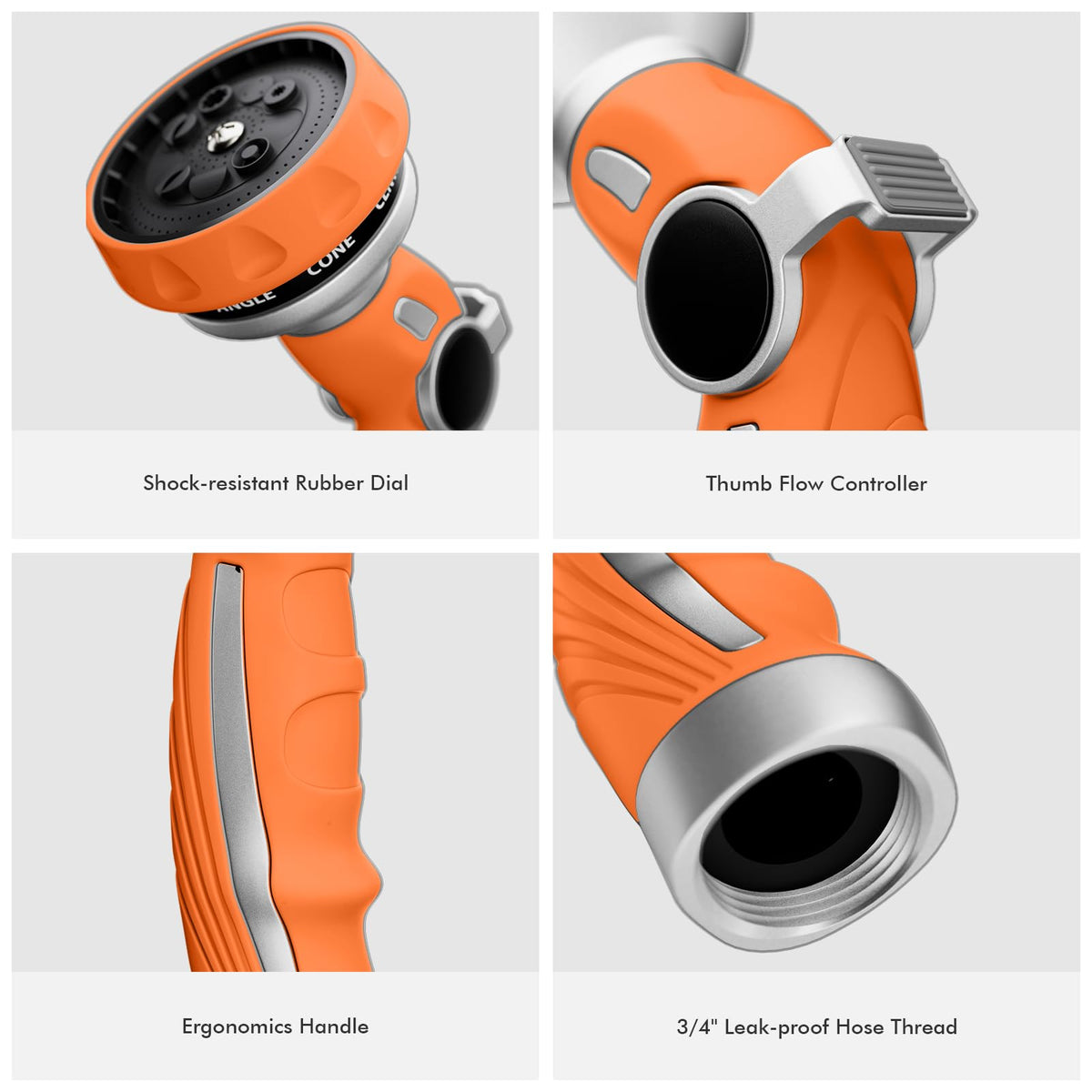 Restmo leak-free design helps conserve water while watering plants.