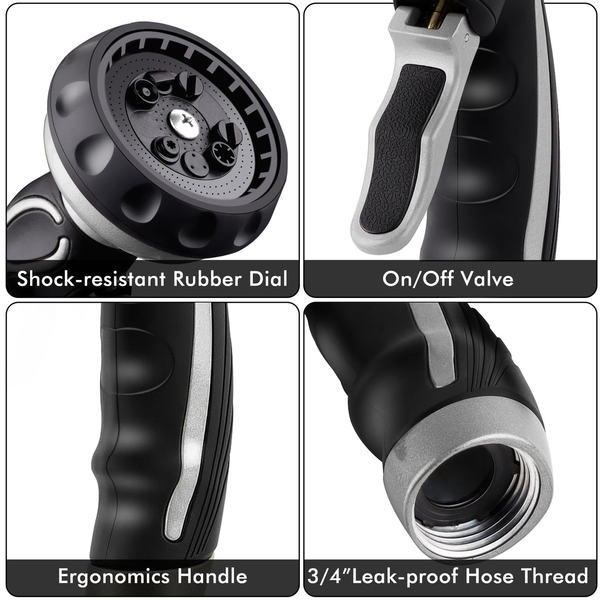 Restmo hose nozzle outdoor watering setup for patio, car, and pet cleaning.