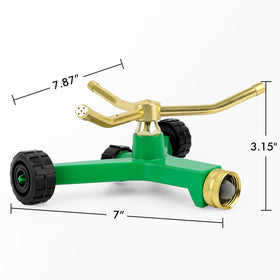 RESTMO 3-arm sprinkler provides broad coverage for large yards
