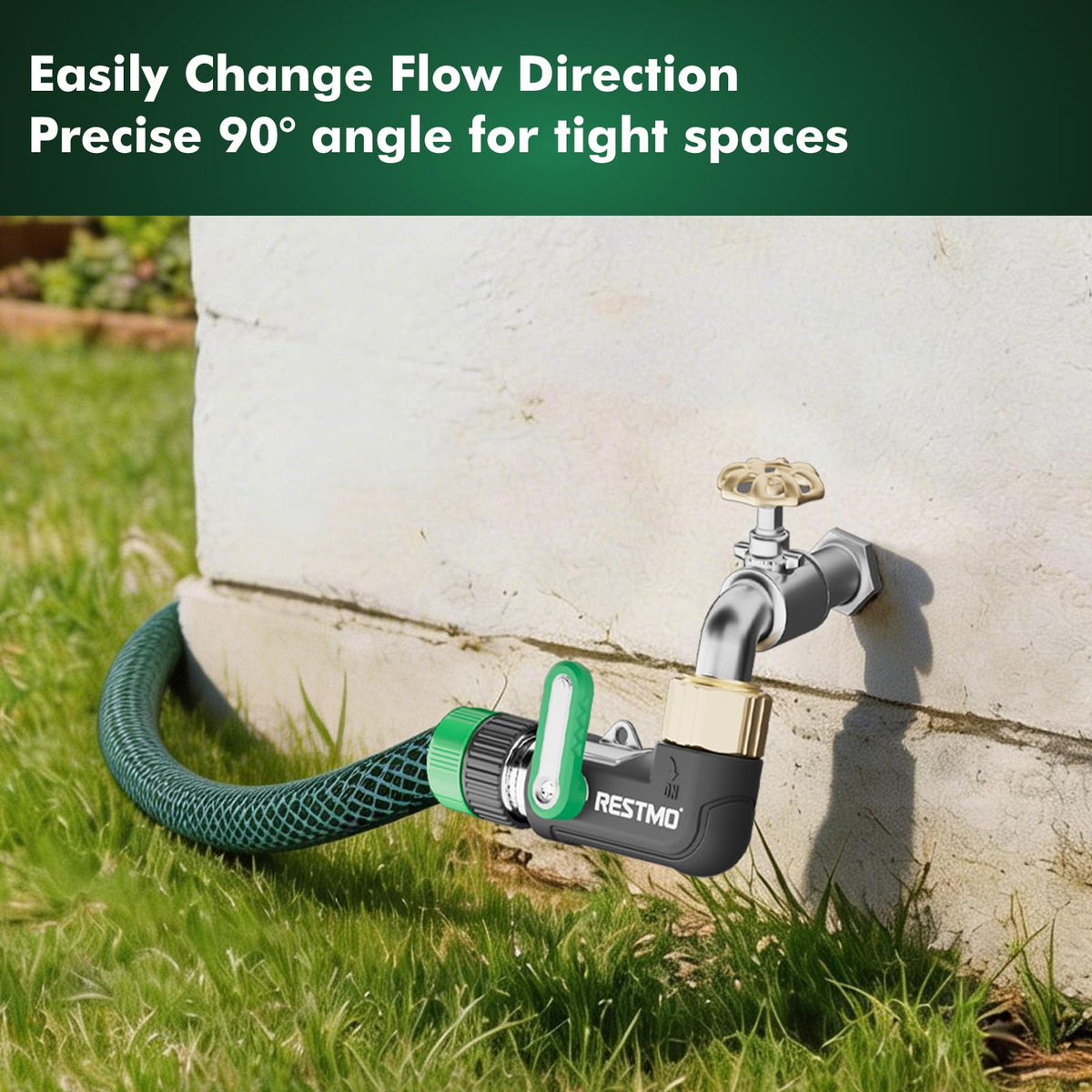 Restmo leakproof rubber washers ensure drip-free operation at outdoor pressures