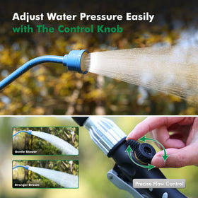 RESTMO lockable front trigger enables continuous water flow for hands free watering.