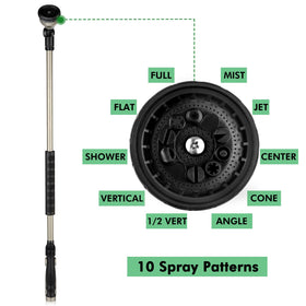 Restmo metal wand highlights heavy-duty construction for daily garden use.