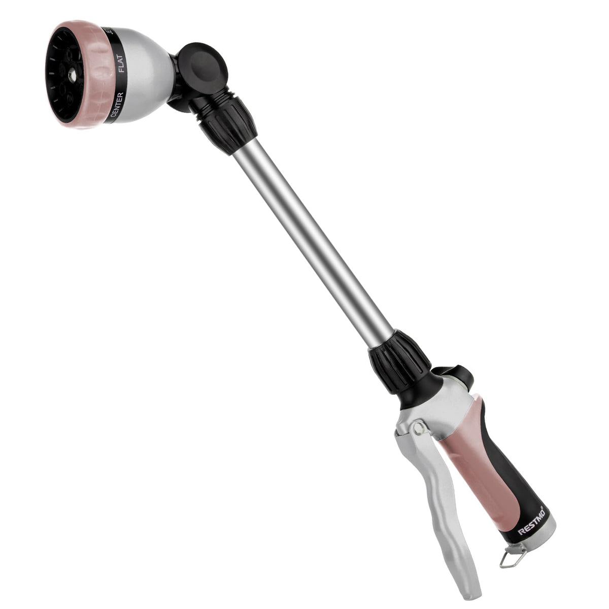 Restmo metal watering wand with 16-inch length for extended reach in beds and pots
