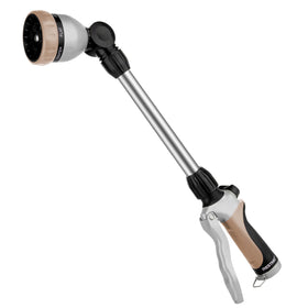 Restmo metal watering wand 16-inch with ergonomic grip for precise irrigation.