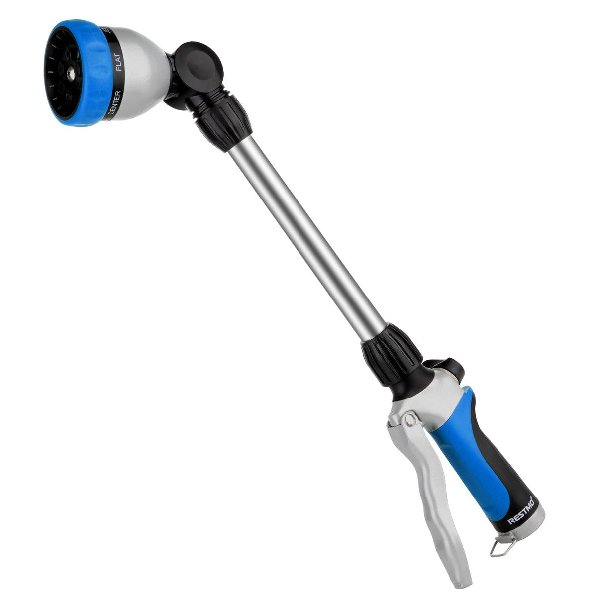 Restmo metal watering wand 16-inch demonstrates durable construction for daily garden tasks.