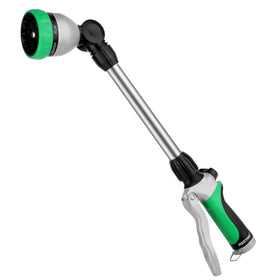 Restmo metal watering wand close-up shows durable zinc alloy construction for long-lasting garden watering.