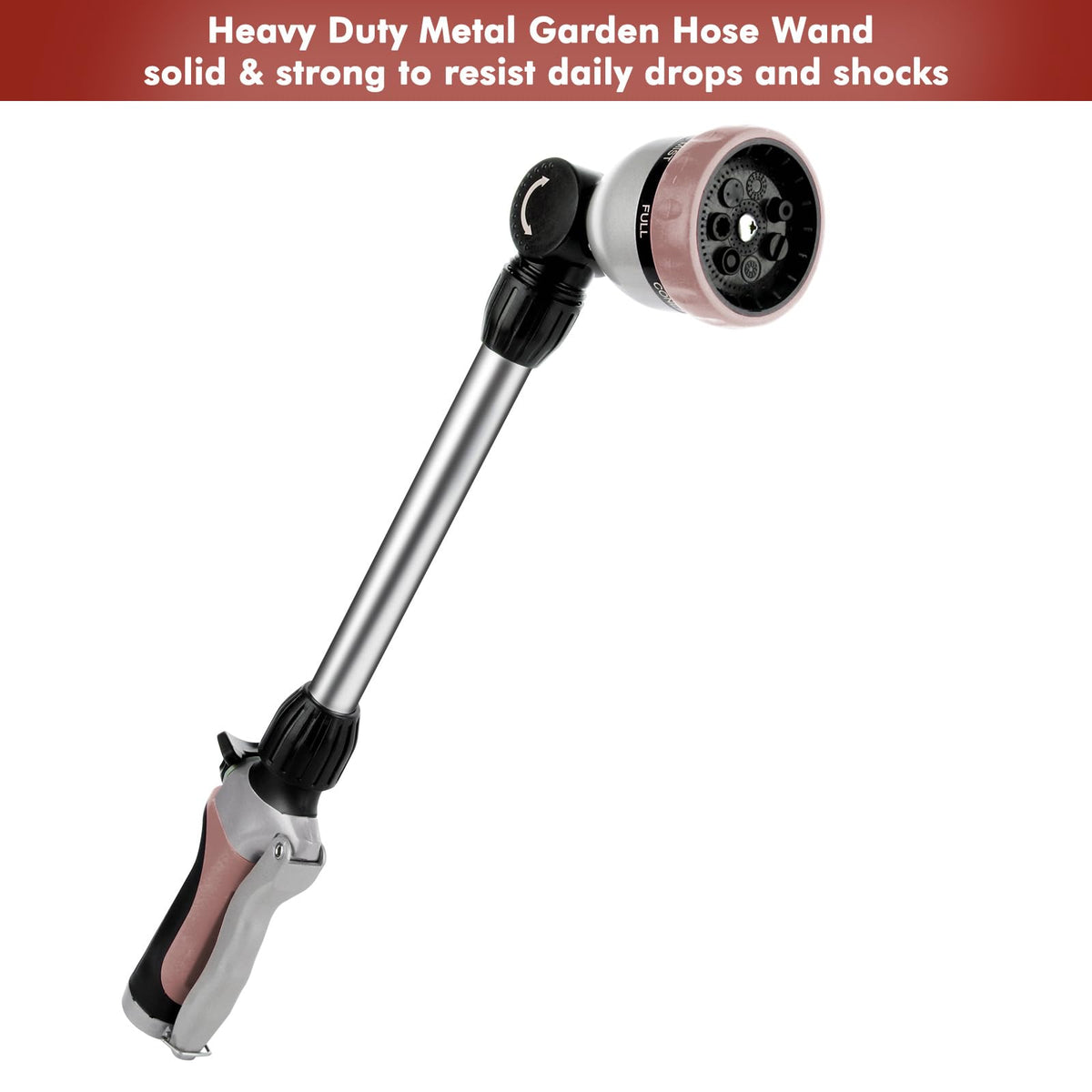 Restmo watering wand 180-degree swivel head for easy access around shrubs and planters