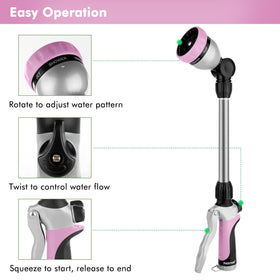 Restmo metal watering wand offers seven spray patterns for versatile garden tasks
